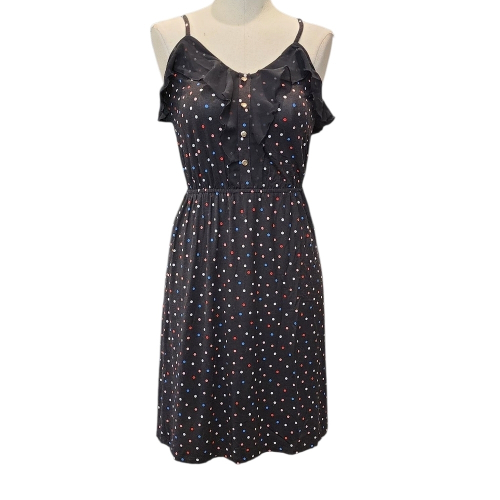 ELLE Polka Dot Ruffle Dress